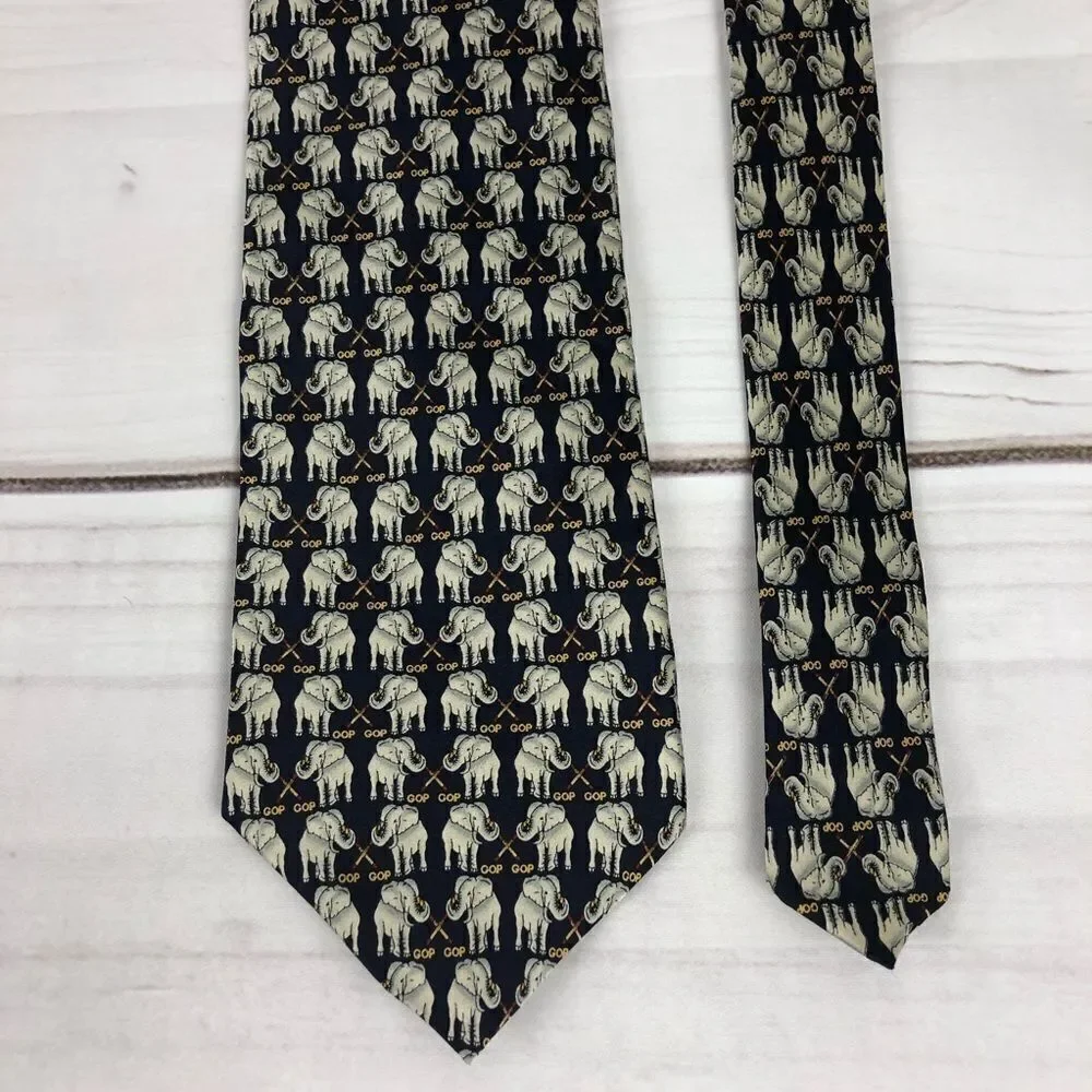 Museum Artifacts GOP Elephant Necktie